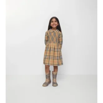 Check Cotton Poplin Dress
