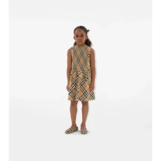 Check Cotton Poplin Dress
