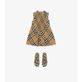 Check Cotton Poplin Dress