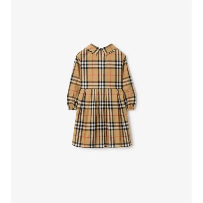 Check Cotton Poplin Dress