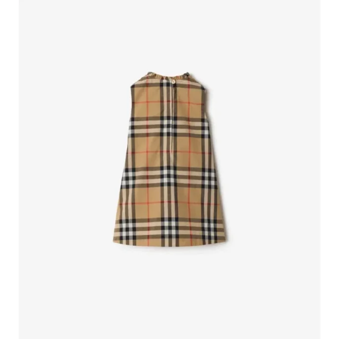 Check Cotton Poplin Dress