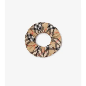 Check Cotton Scrunchie
