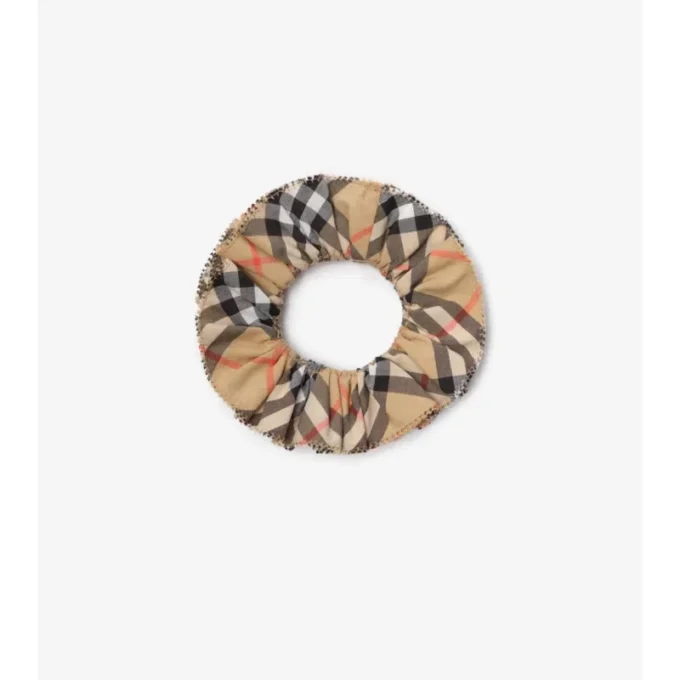 Check Cotton Scrunchie