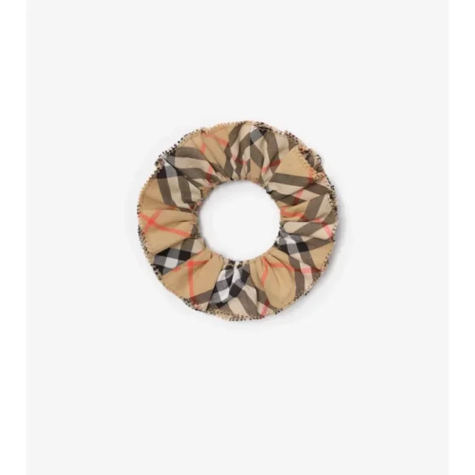 Check Cotton Scrunchie
