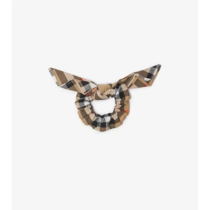 Check Cotton Scrunchie