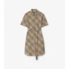 Check Cotton Shirt Dress
