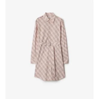 Check Cotton Shirt Dress