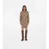 Check Cotton Shirt Dress