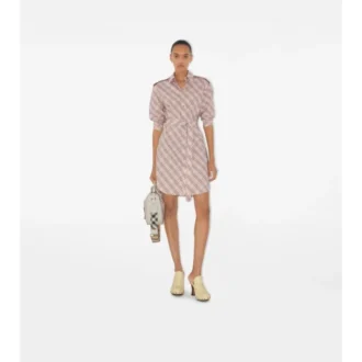 Check Cotton Shirt Dress