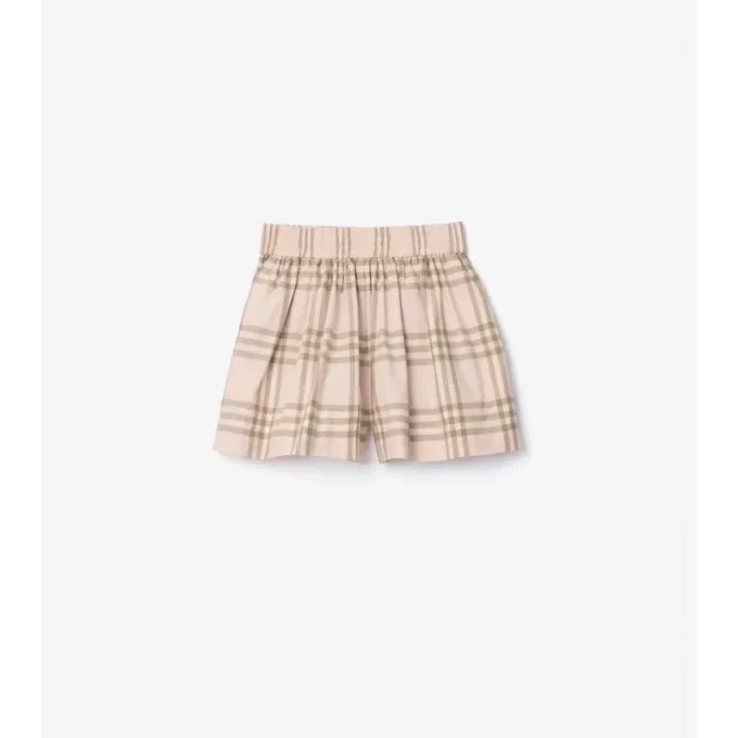 Check Cotton Shorts