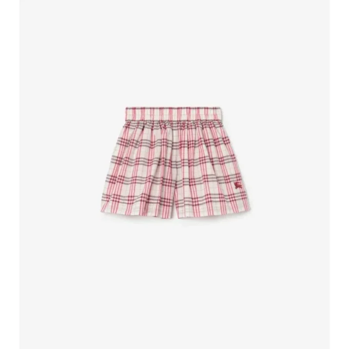 Check Cotton Shorts