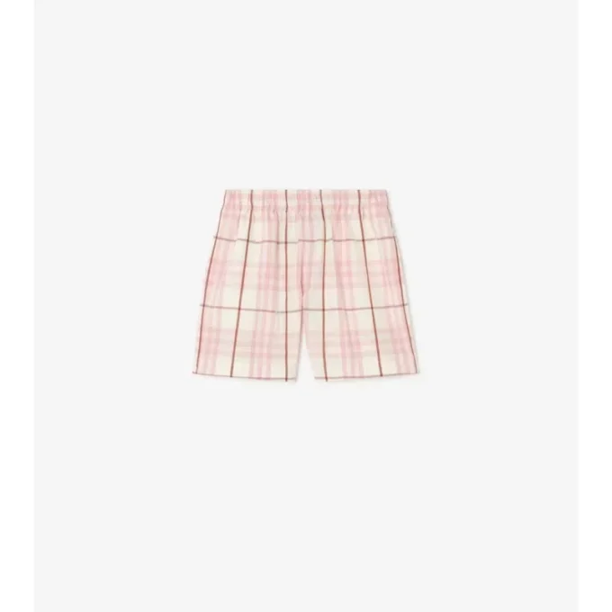 Check Cotton Shorts