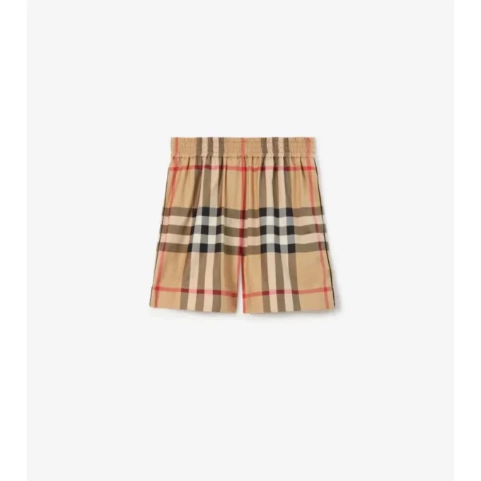 Check Cotton Shorts