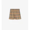 Check Cotton Shorts