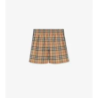 Check Cotton Shorts