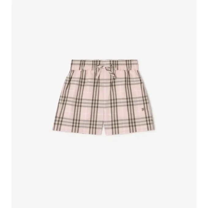 Check Cotton Shorts