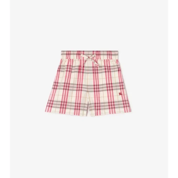 Check Cotton Shorts
