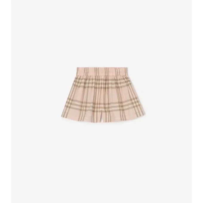 Check Cotton Shorts