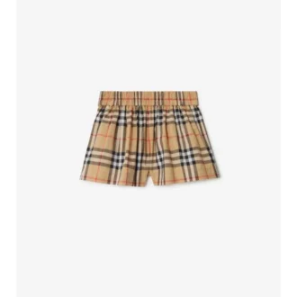 Check Cotton Shorts
