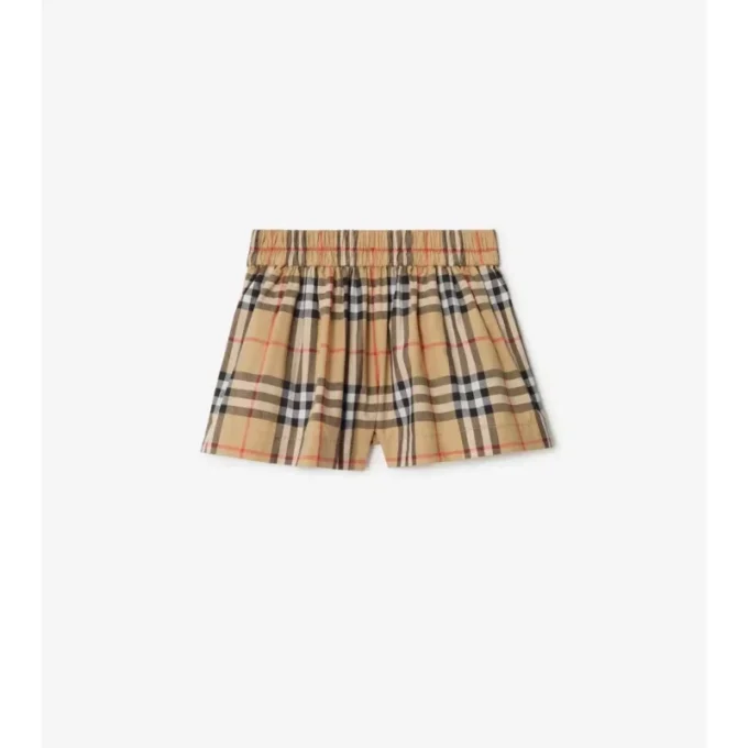 Check Cotton Shorts