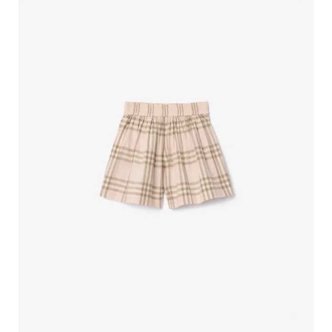Check Cotton Shorts