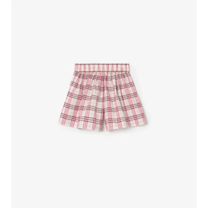 Check Cotton Shorts