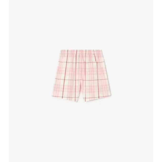 Check Cotton Shorts