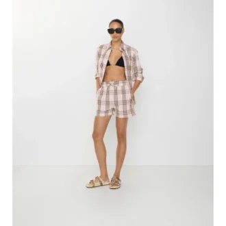 Check Cotton Shorts
