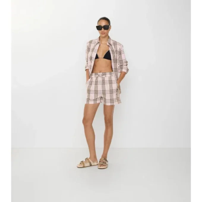 Check Cotton Shorts