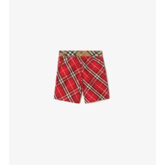 Check Cotton Shorts