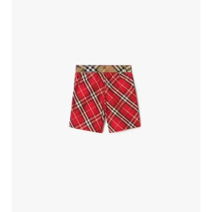 Check Cotton Shorts