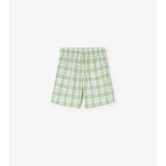 Check Cotton Shorts