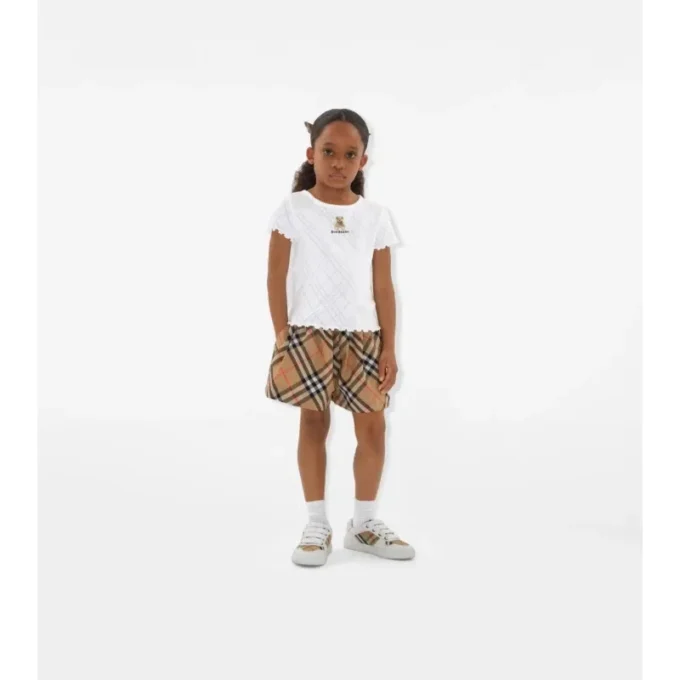Check Cotton Shorts
