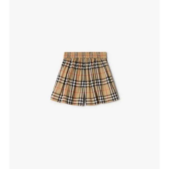 Check Cotton Shorts
