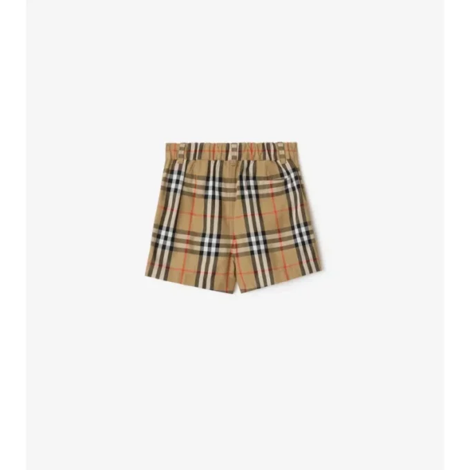 Check Cotton Shorts