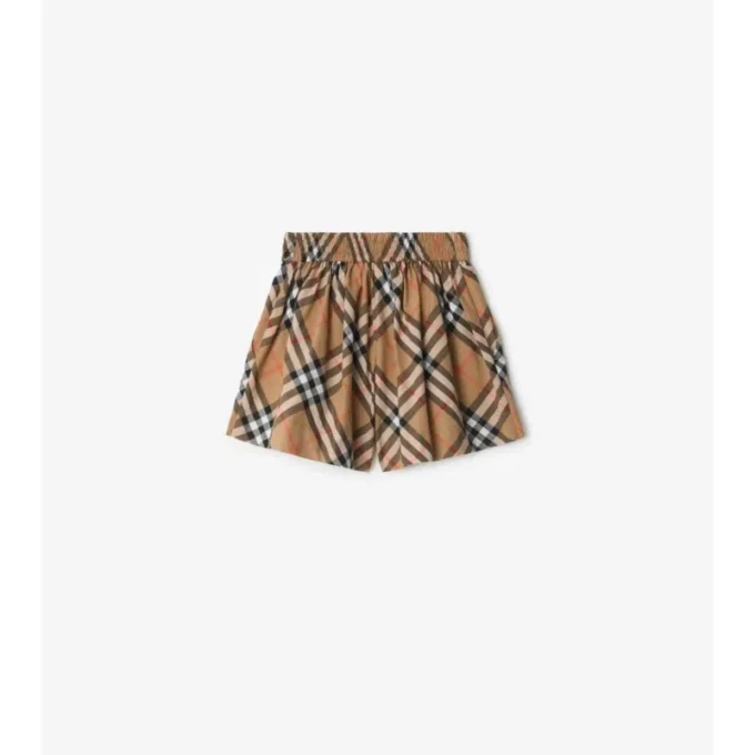 Check Cotton Shorts