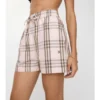 Check Cotton Shorts