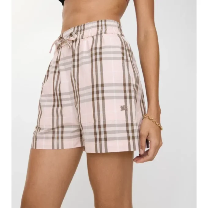Check Cotton Shorts