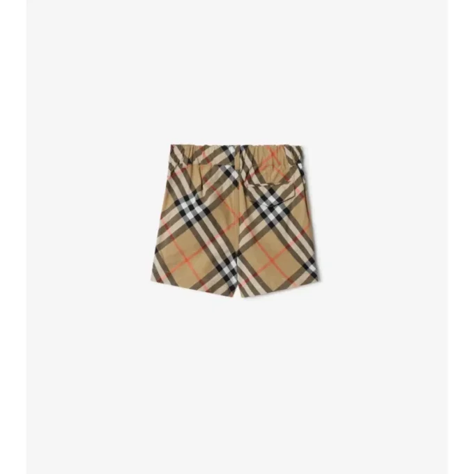 Check Cotton Shorts