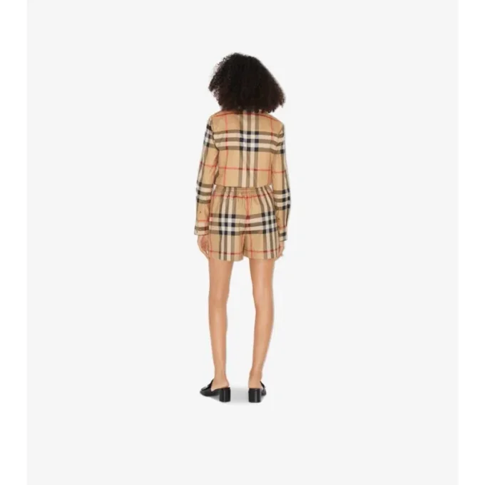Check Cotton Shorts