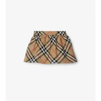 Check Cotton Skirt