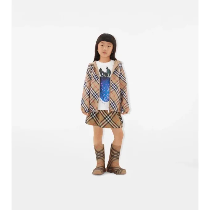 Check Cotton Skirt