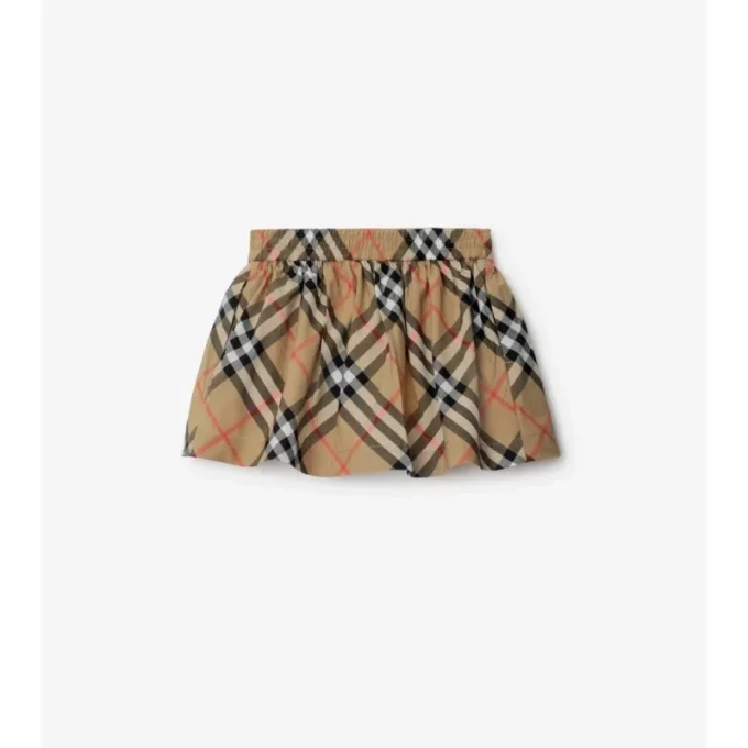 Check Cotton Skirt
