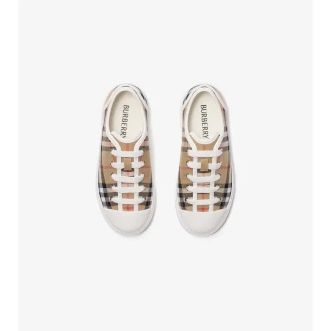Check Cotton Sneakers