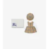Check Cotton Three-Piece Baby Gift Set