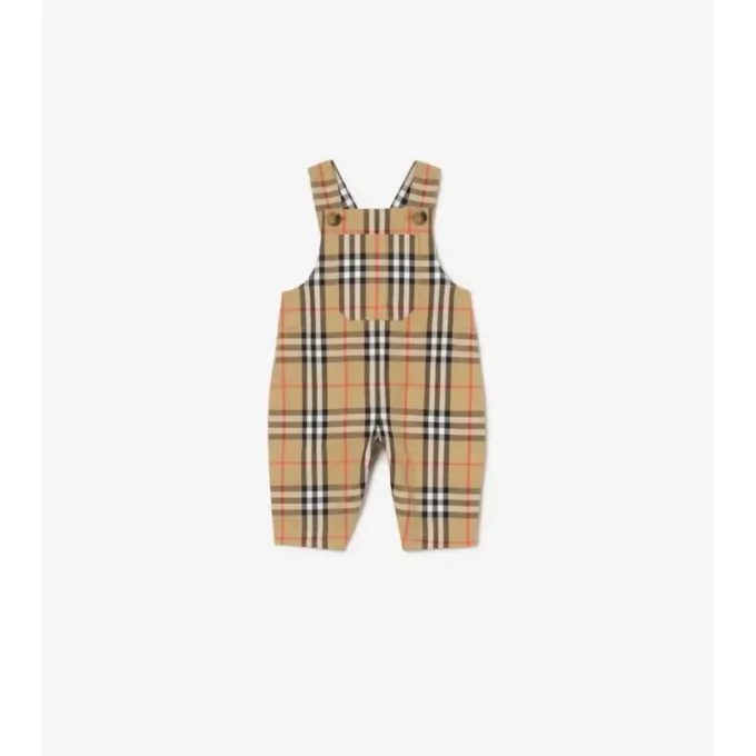 Check Cotton Three-Piece Baby Gift Set