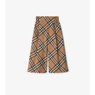 Check Cotton Trousers