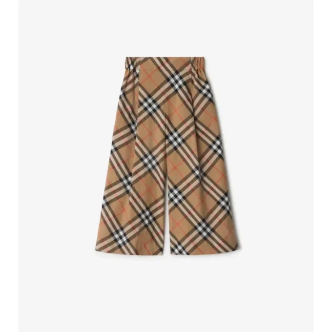 Check Cotton Trousers