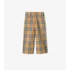 Check Cotton Trousers