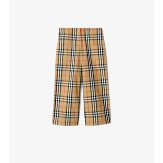 Check Cotton Trousers
